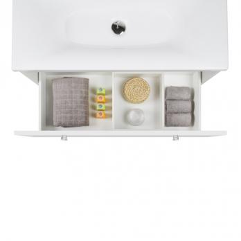 Тумба с умывальником для ванной комнаты, подвесная, белая, 90 см, Rise, IDDIS, RIS90W0i95K