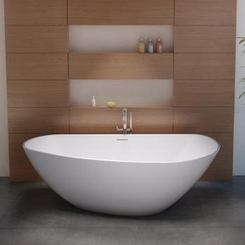 Асимметричная ванна из искусственного камня Riho Granada 190x90 белая BS2000500000000