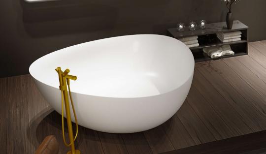 Овальная ванна из искусственного камня Riho Oviedo 160x160 белая BS5000500000000