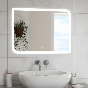 Континент Fantasy ЗЛП 37 Зеркало для ванной комнаты 800х600 мм с LED-подсветкой и сенсорным выключателем