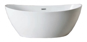 Ванна акриловая Azario GLASGOW, свободностоящая, в комплекте с сифоном и металлической рамой (GLA16778)