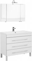 Комплект мебели для ванной Aquanet Верона 100 белый (напольный 3 ящика)