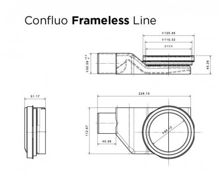 Душевой лоток Pestan Confluo Frameless Line 550