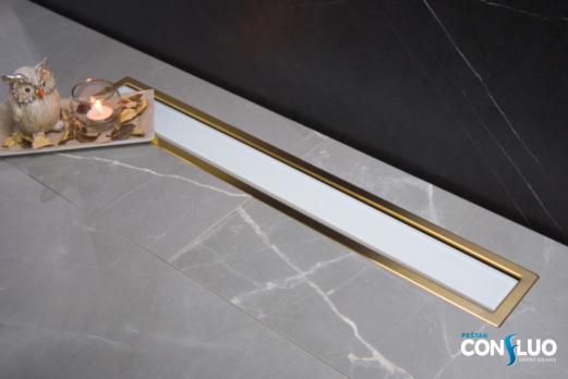 Душевой лоток Pestan Confluo Premium Line 950 White Glass Gold
