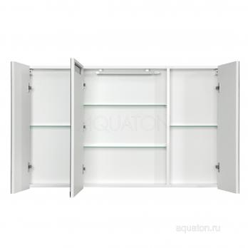 Зеркальный шкаф AQUATON Мадрид 120 со светильником белый 1A113402MA010