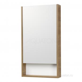 Зеркальный шкаф AQUATON Сканди 45 белый, дуб рустикальный 1A252002SDZ90