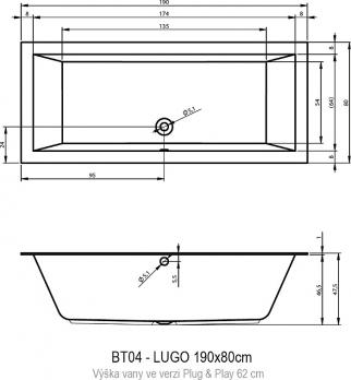 LUGO 190x80 LEFT - PLUG & PLAY