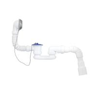 Сифон для ванны (обвязка) Unicorn S12 регулируемый плоский с гофротрубой